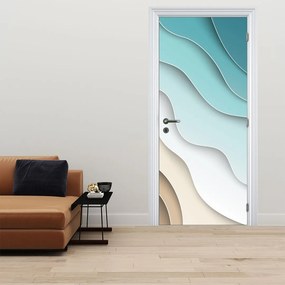 Fototapeta na drzwi - Abstrakcyjne wybrzeże morskie (95x205cm)