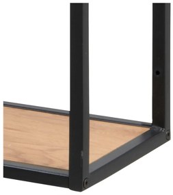 Czarno-naturalny regał ścienny w dekorze dębu 75x91 cm Seaford – Actona