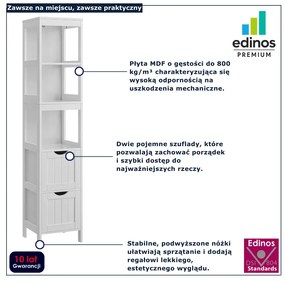 Biała szafka łazienkowa na nóżkach  A2-Z64