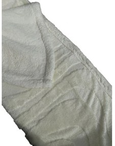 Luksusowy koc z baranka z mikropluszu NESTIVE biały Rozmiar: 150 x 200 cm