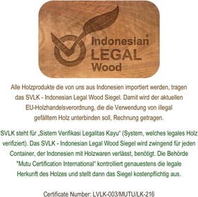 Składany stół DIVERO z drewna tekowego Ø 100 cm