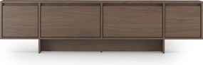Szafka RTV czterodrzwiowa Zolia 180 cm na cokole - orzech elegant