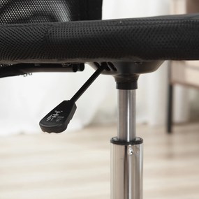 Vinsetto Krzesło Biurowe Czarne Siatkowe Regulowana Wysokość Komfortowa Praca i Nauka | Aosom PL