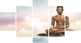 Obraz - Budda nadzorujący ziemię (125x70 cm)