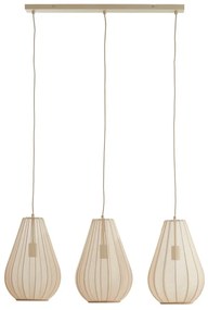 Beżowa lampa wisząca ze szklanym kloszem Itela – Light &amp; Living
