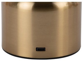 Złota lampa stołowa LED (wys. 15 cm) Impetu – Leitmotiv