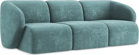 3-osobowa kanapa modułowa - z tkaniny szenilowej - jeans - LANI