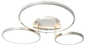 Nowoczesna lampa sufitowa stalowa z wbudowanym LED i ściemniaczem - Rondas Nowoczesny Oswietlenie wewnetrzne
