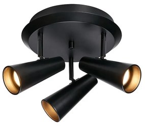 Czarna lampa sufitowa Markslöjd Crest, ø 36 cm