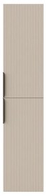 Szafka łazienkowa wisząca  prążkowana- Kolor beżowy - H160 cm - DALIKO