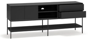 Czarna szafka pod TV 175x74x45 cm Platt – Teulat