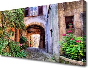 Obraz drukowany na płótnie Romantyczna Ścieżka w Mieście