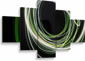 Obraz zielonych kresek (125x70 cm)