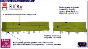 Tapicerowany 7-osobowy zestaw wypoczynkowy Marsala 3X - Zielony