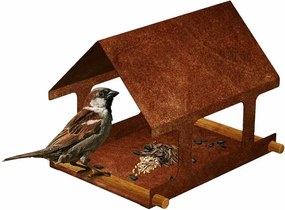 Nido Karmnik dla ptaków 30 x 25 x 23 cm, corten CORGARDEN 1039