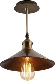 Lampa sufitowa w kolorze brązu z metalowym kloszem ø 24 cm Berceste – Opviq lights