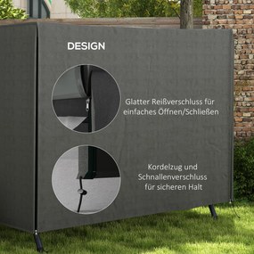 Outsunny Pokrowiec na Huśtawkę Ogrodową, Odporny na Warunki Pogodowe, 205 x 124 x 164 cm, Ciemnoszary