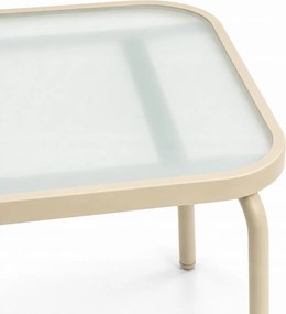 Zestaw mebli ogrodowych Boston 025 - sofa 2-osobowa, 2 fotele, stolik, kolor beżowy
