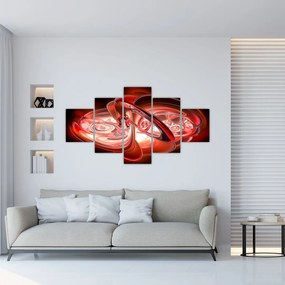 Obraz - czerwone kształty (125x70 cm)