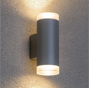 Brilagi - LED RGBW zewnętrzny kinkiet MATERA 2xGU10/6W/230V szary IP54