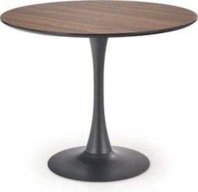 Okrągły stół Olmo z orzechowym blatem