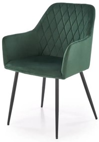 Krzesło tapicerowane K558 VELVET zielone HALMAR