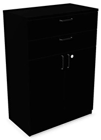 Komoda biurowa EASY SPACE CABINET HDE 2D2S 80cm czarna zamykana NOWY STYL