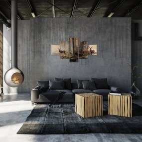 Obraz - Obraz dzikiej przyrody w stylu vintage (125x70 cm)