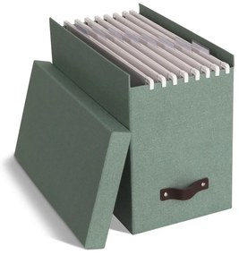 Zielony kartonowy organizer na dokumenty Johan Canvas Paper Laminate – Bigso