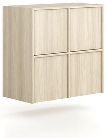 Nadstawka do szaf FRAME, 4x drzwi, 872 x 450 x 854 mm, PUSH-lock, dąb naturalny