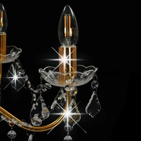 Złoty Żyrandol Kryształowy Glamour D4-T21