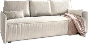 Masseno Sofa MESTOR z funkcją spania i pojemnikiem na pościel, Rozkładana sofa - Kremowy, POSO 100