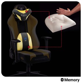 Materiałowy fotel gamingowy Diablo X-Player 2.0 King Size, Dark Sunflower