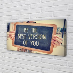 Obraz na płótnie Drewniana Tabliczka z Napisem