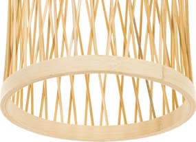 Rustykalna lampa wisząca zewnętrzna z rattanu 25 cm - Calamus