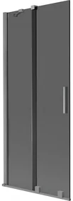 Mexen Velar parawan nawannowy 2-skrzydłowy rozsuwany 80 x 150 cm, grafit, gun metal - 896-080-000-41-95