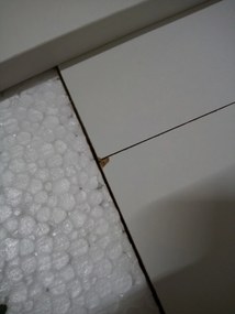 PROMOCJA Biały stół jadalny z blatem w dekorze dąb sonoma MADO 120x80 II. gatunek