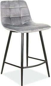 Hoker niski MILA H-2 VELVET szary kuchenny