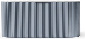 Szafka pod umywalkę wisząca ryflowana - Niebieski mat - 100 cm - LOMERI