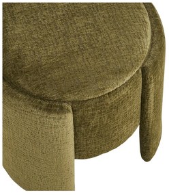 Puf z tkaniny szenilowej w kolorze khaki Walsdorf – House Nordic