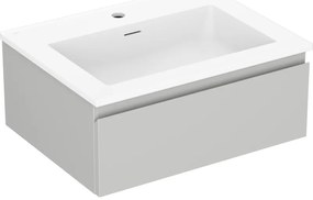 Mexen Orio szafka łazienkowa 60 cm z umywalką Otis, 1 szuflada, szara mat/biała mat - 91A10-06023-1-BF62-W18M01