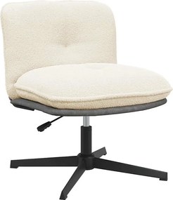 Kremowy tapicerowany fotel obrotowy W4-S63