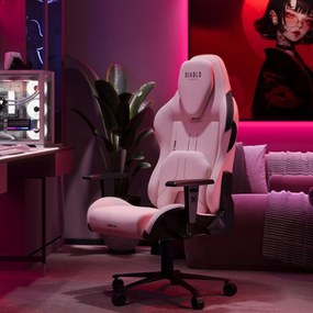 Fotel gamingowy materiałowy Diablo X-One Prime Normal Size, Akira Pink