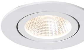 Set van 6 inbouwspots wit 6,8cm incl. LED 750 lm dimbaar IP65 - Gaius Oswietlenie wewnetrzne