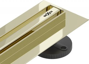 Mexen Flat 360° Slim odpływ liniowy obrotowy 110 cm, złoty - 1541110