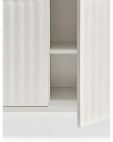 Biało-naturalna niska komoda w dekorze dębu 159x80 cm Sierra – Teulat