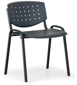 Krzesło konferencyjne TONY, antracyt - kolor konstrucji czarny