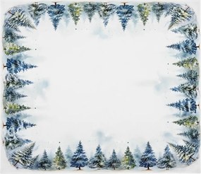 Świąteczny obrus SNOWY FOREST 85x85 cm, biały