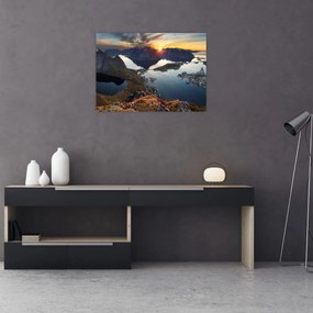 Obraz na szkle - Krajobraz górski, Norwegia (70x50 cm)