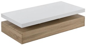 Ława FELIX – 2 szuflady – MDF – kolor: dębowy i biały